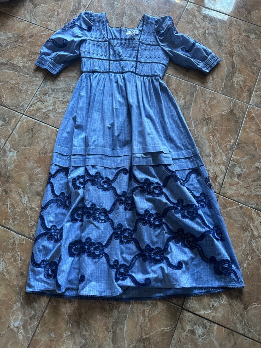 Hunter Bell Rowe Blue cotton Dress